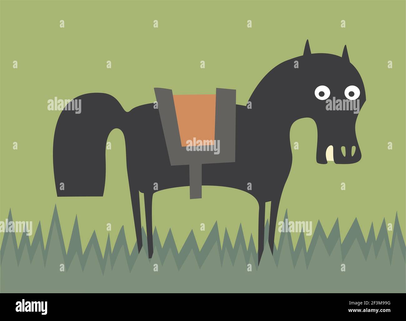 Funny horse vector illustration Stock Vector