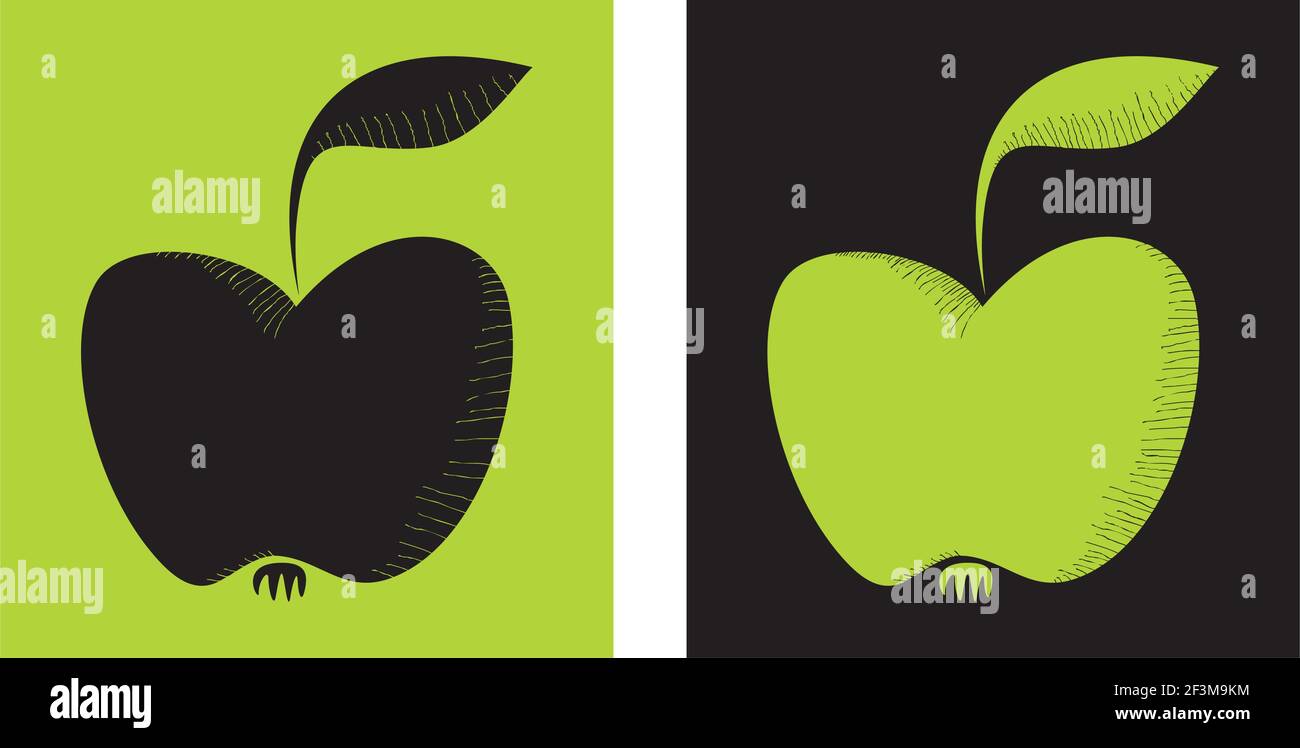 Still life apple orange fruit Stock Vector Images - Alamy