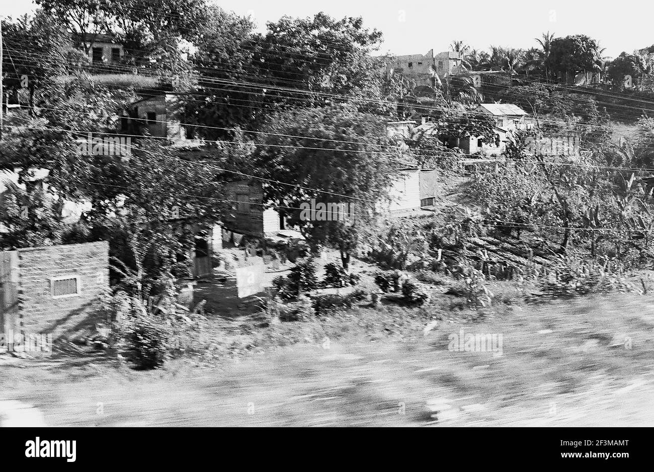 Western landscapes from car, Cuba, 1963. From the Deena Stryker photographs collection. () Stock Photo