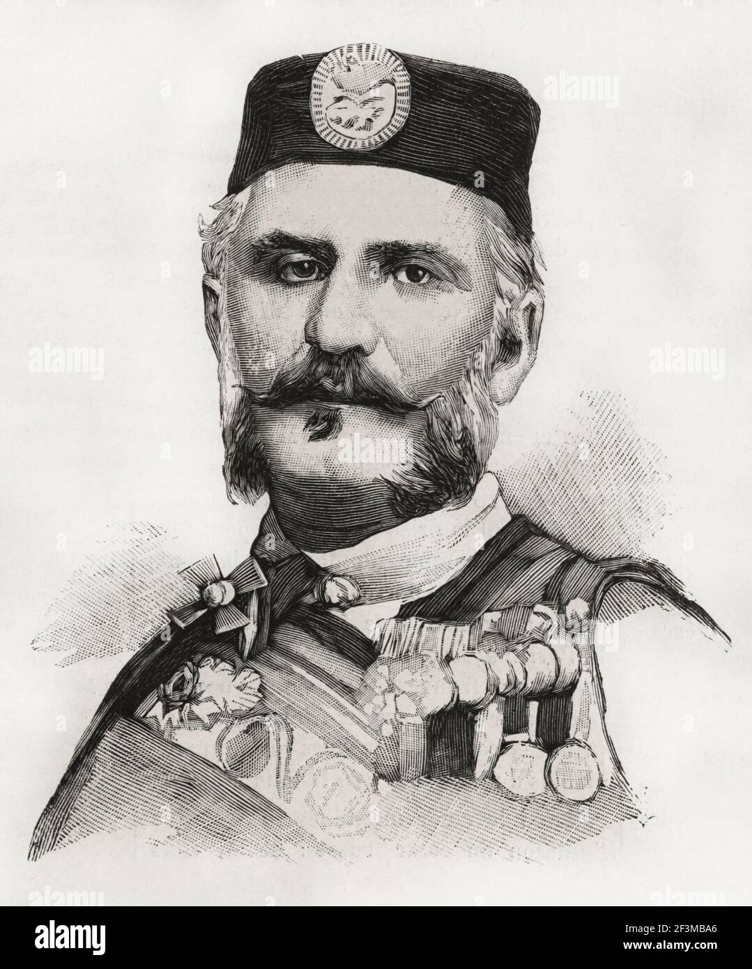 Nicholas I of Montenegro Nikola I Petrovic-Njegos (1841 – 1921) was the ruler of Montenegro from 1860 to 1918, reigning as prince from 1860 to 1910 an Stock Photo