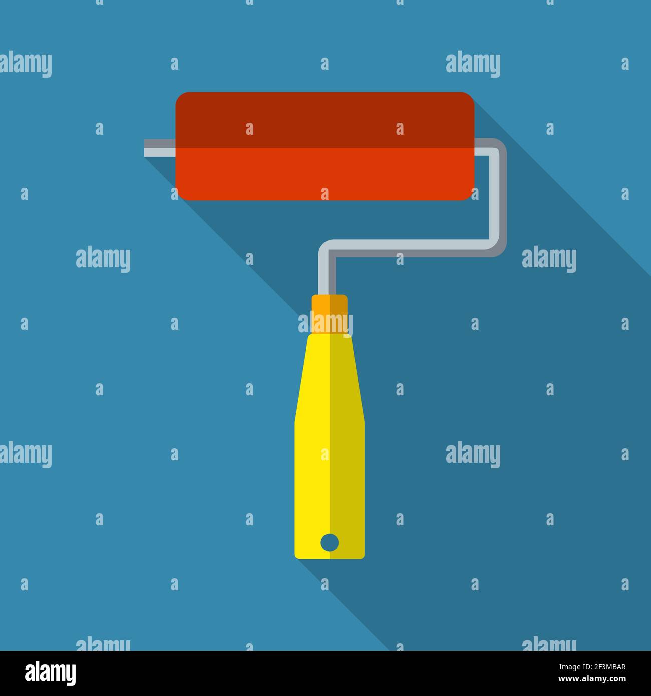 Paint roller flat icon Stock Vector Image & Art - Alamy