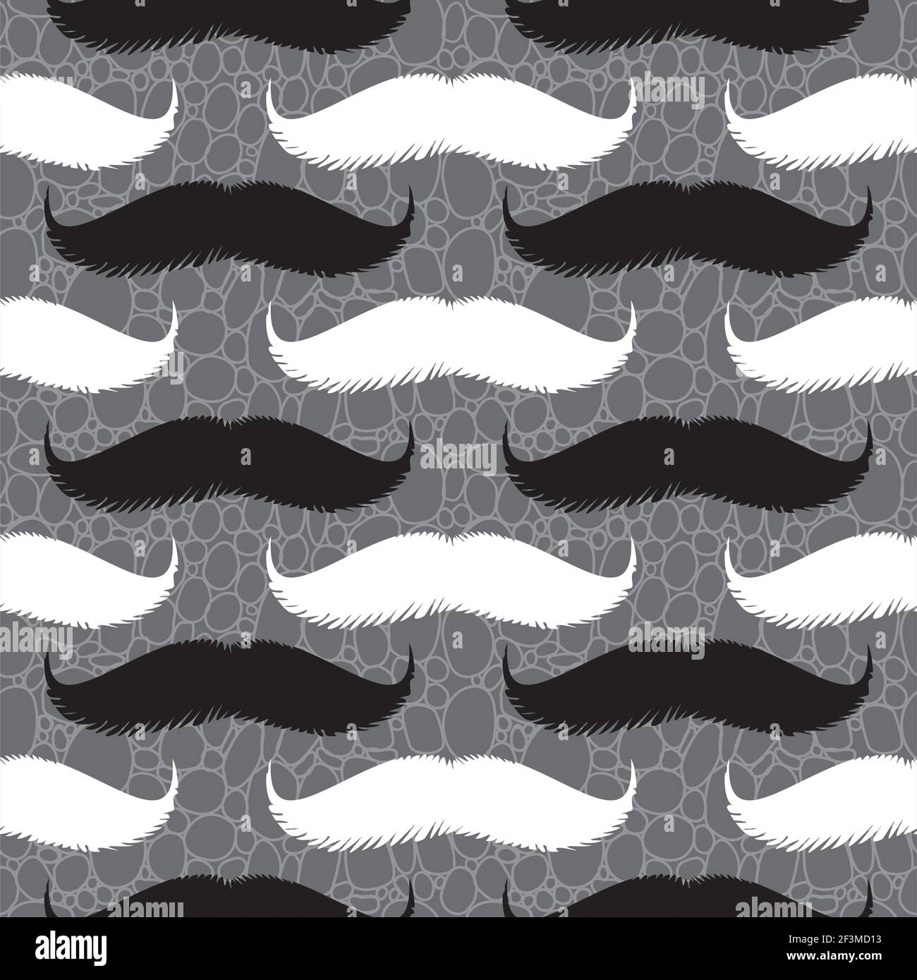 Mustache seamless pattern Stock Vector