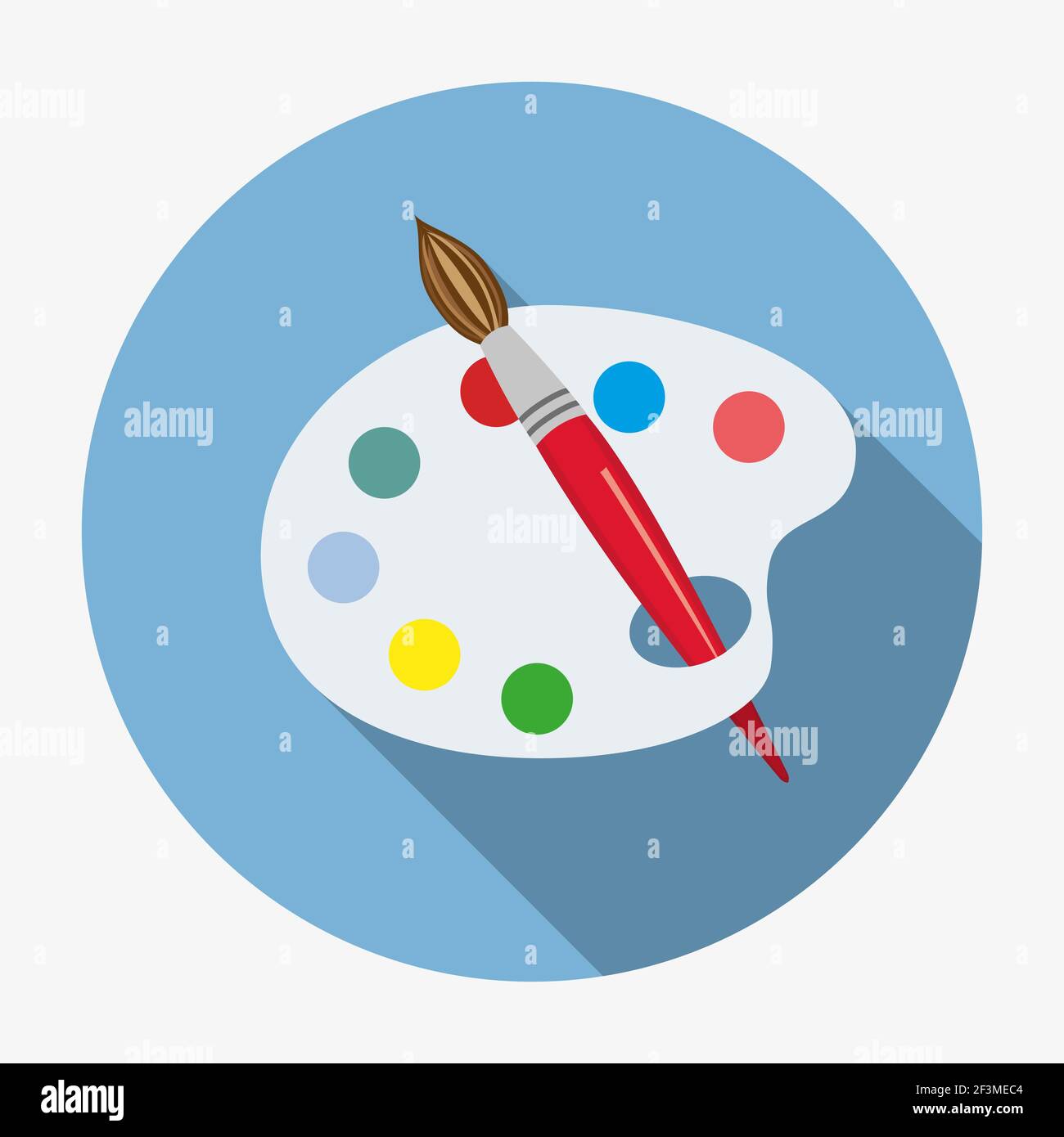 Art palette with paint brush Stock Vector Image & Art - Alamy