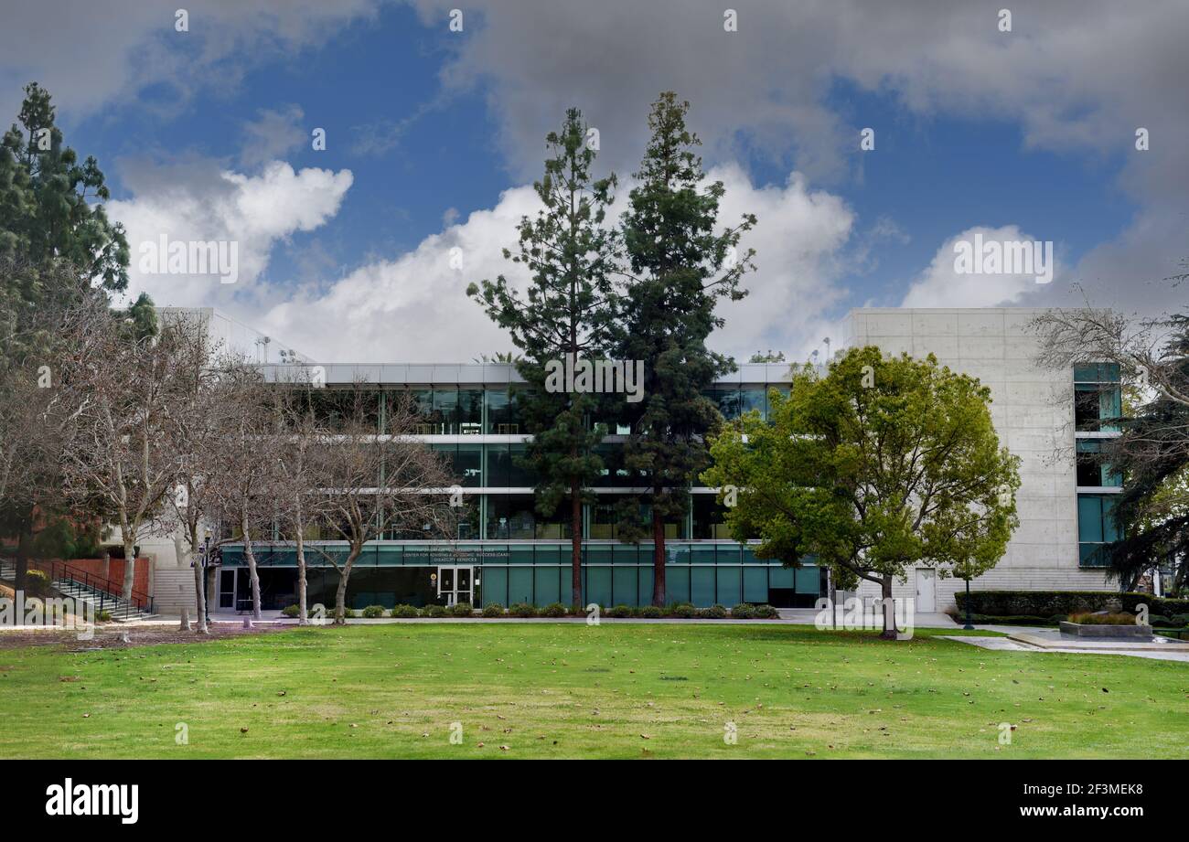 WHITTIER, CALIFORNIA 12 MAR 2021: Bonnie Bell Wardman Library on the Campus of Whittier College. Stock Photo
