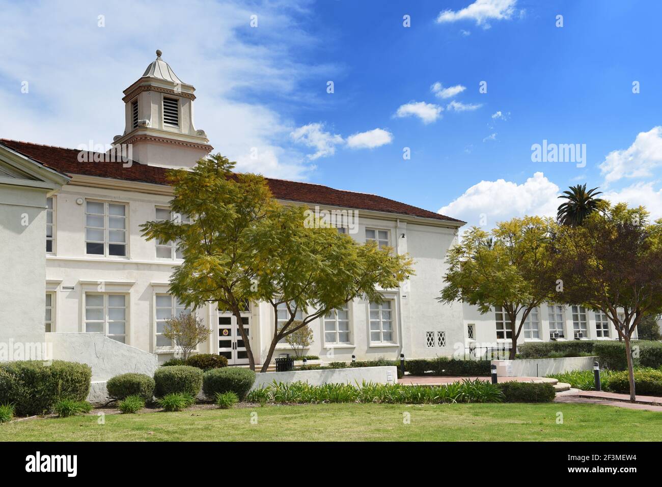 WHITTIER, CALIFORNIA 12 MAR 2021: Lou Henry Hoover Memorial Hall on the campus of Whittier College. Stock Photo