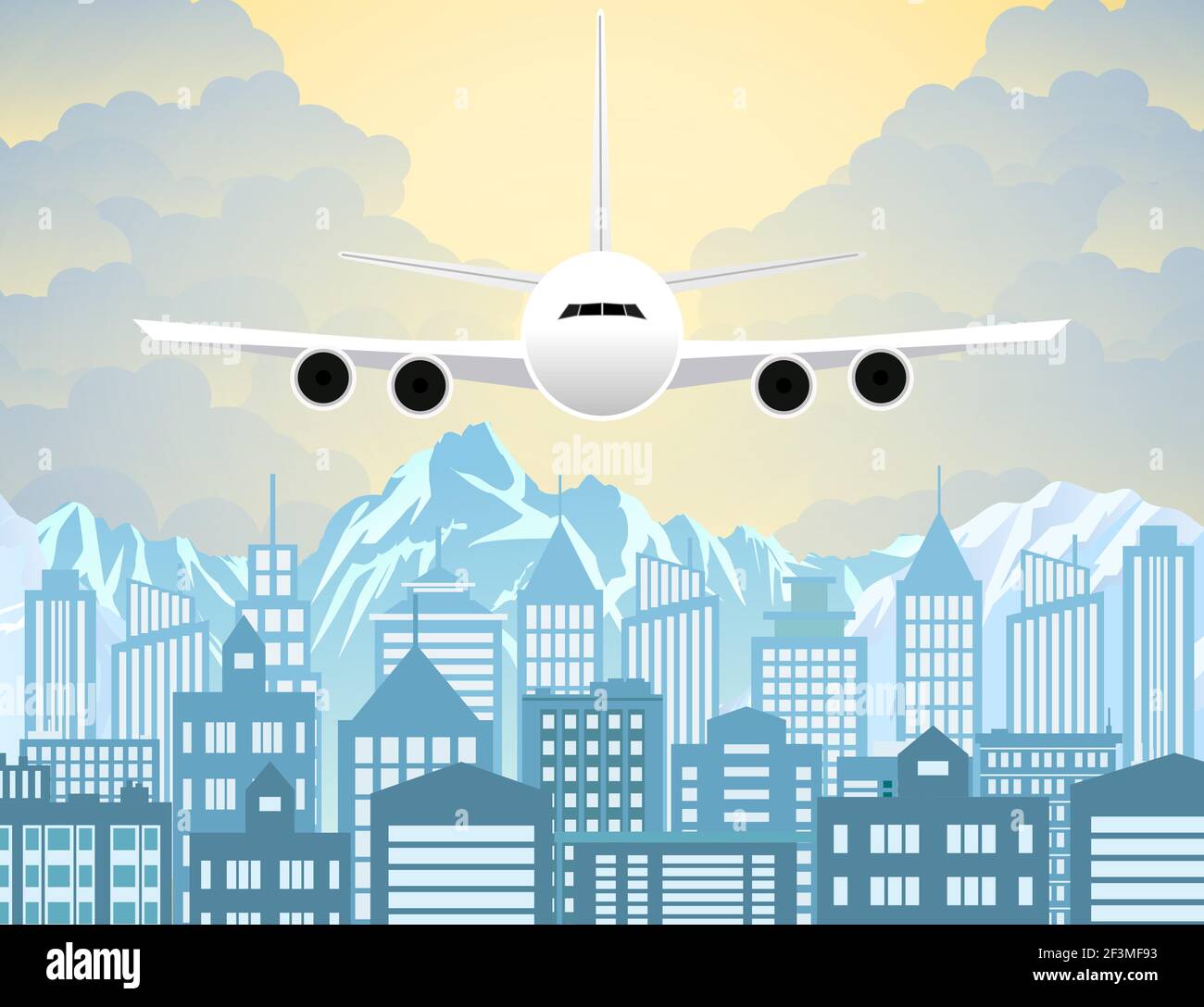 Morning city skyline Stock Vector Image & Art - Alamy