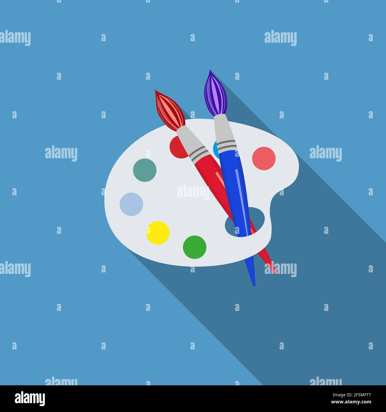 Art palette with paint brush Stock Vector Image & Art - Alamy