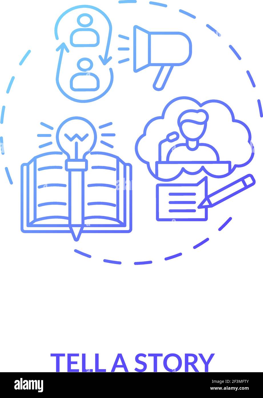 Tell story concept icon Stock Vector Image & Art - Alamy