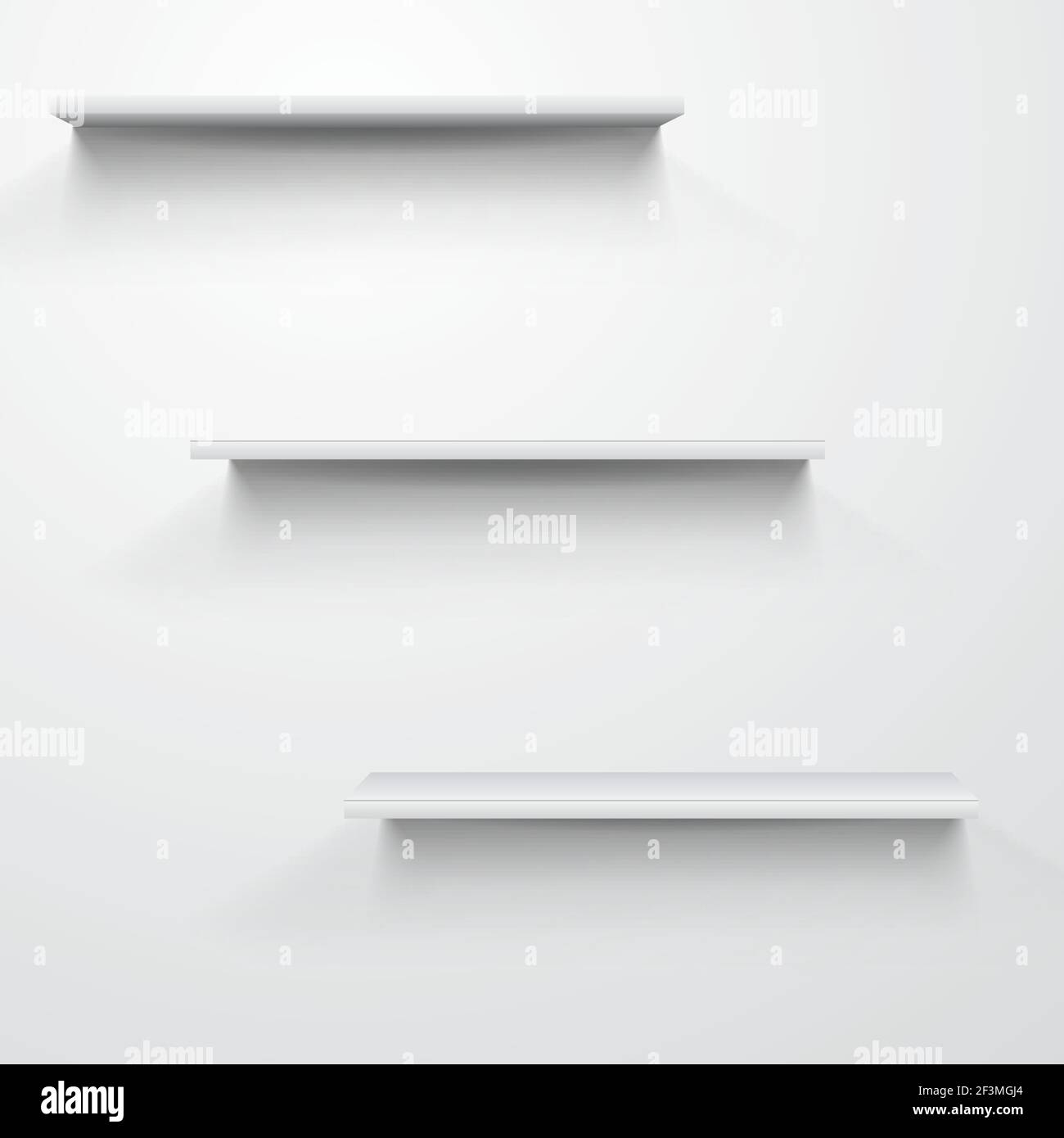 Empty white shelves on light grey background Stock Vector Image & Art ...