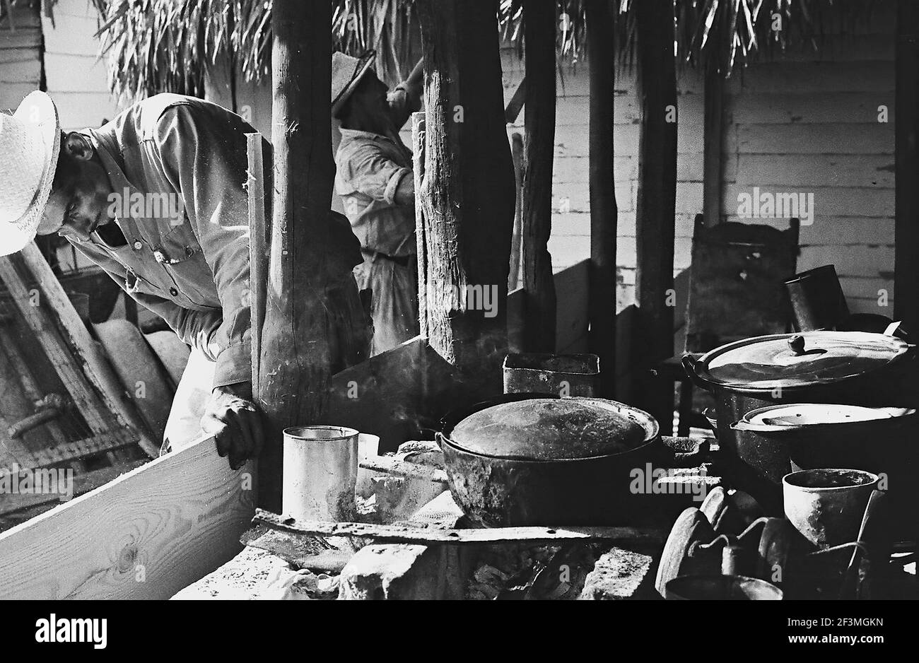 Household kitchen in the Sierra, Cuba, Sierra Maestra (Cuba : Mountains), 1963. From the Deena Stryker photographs collection. () Stock Photo