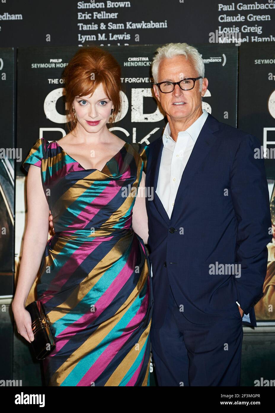 Christina Hendricks and John Slattery (Director) arrive at the God's