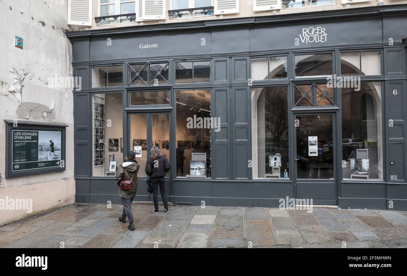 REOPENING OF THE PHOTOGRAPHIC AGENCY ROGER-VIOLLET  AND TODAY OFFERS A NEW EXHIBITION SPACE IN PARIS Stock Photo