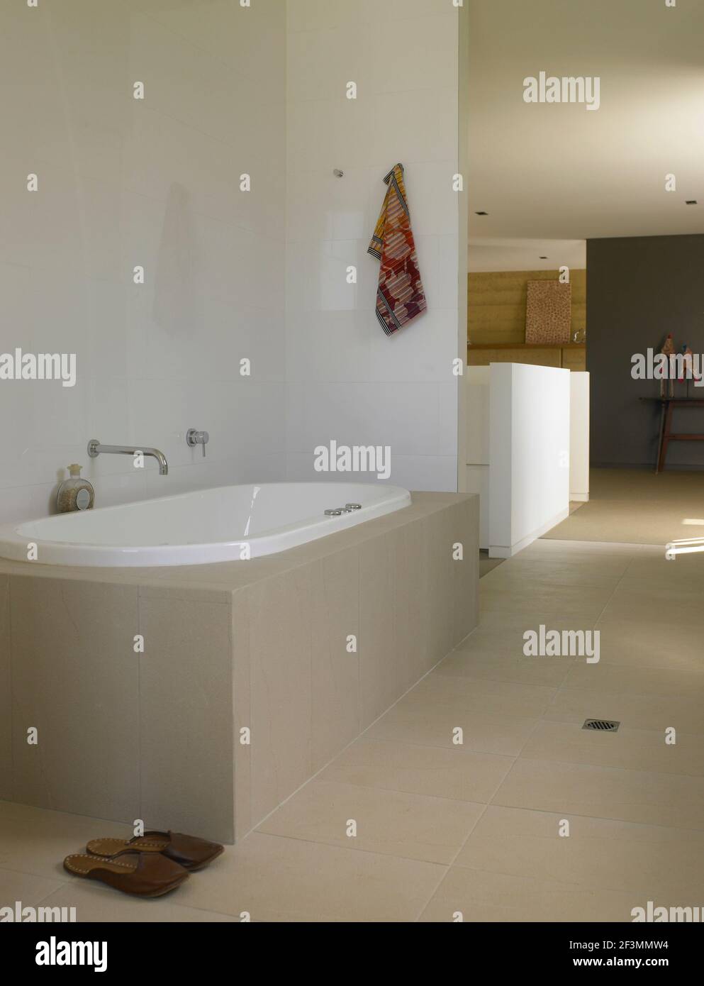 Bathtub in bathroom in Australian home Stock Photo Alamy
