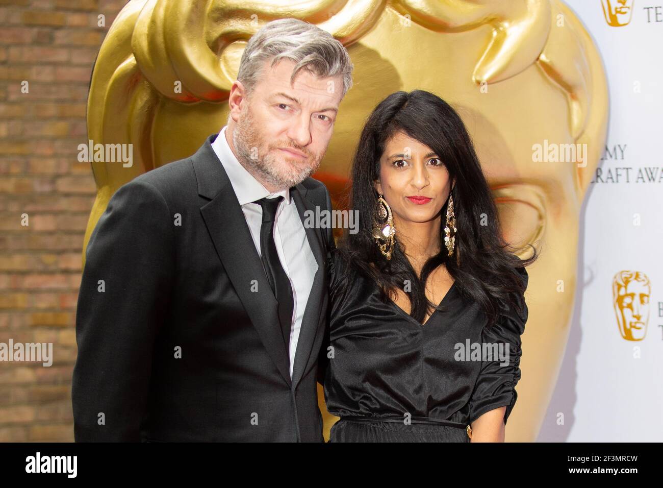 Charlie Brooker and Konnie Huq pictured at the British Academy
