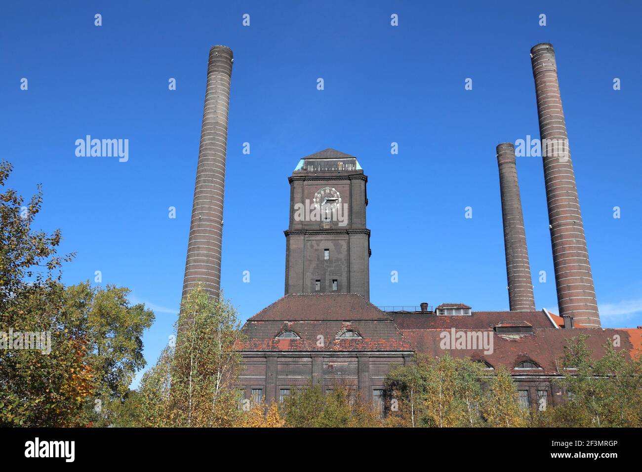 Power plant in Poland. Coal powered power station in Szombierki district, Bytom (Polish: Elektrocieplownia Szombierki). Stock Photo