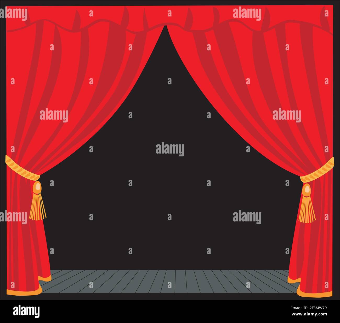Vector red stage curtain Stock Vector Image & Art - Alamy