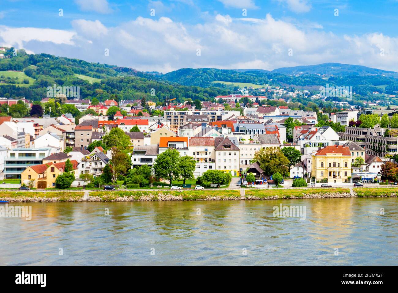 Linz city centre and Danube river in Austria. Linz is the third largest  city of Austria Stock Photo - Alamy