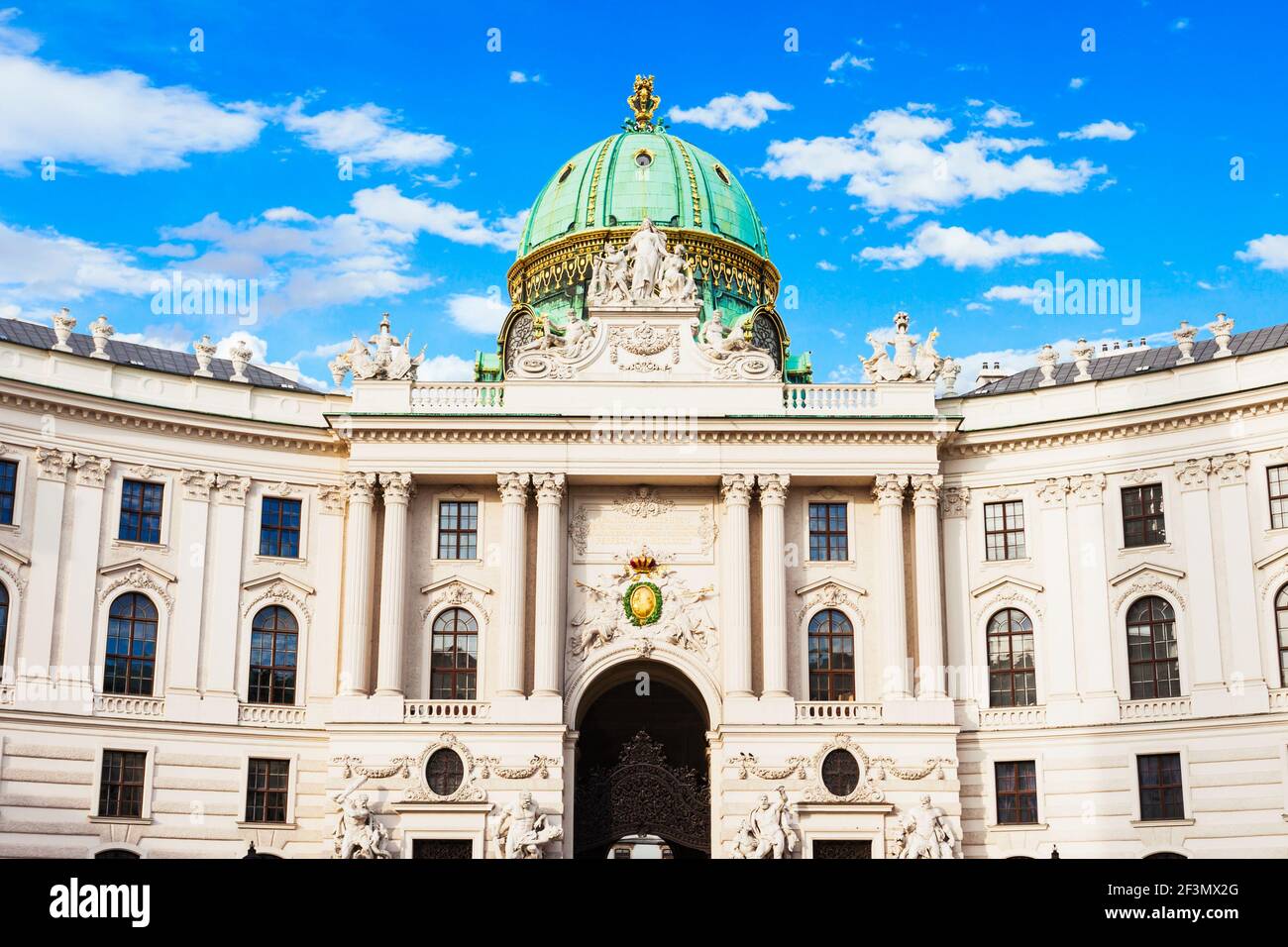 The Hofburg is the imperial palace in Heldenplatz square in the centre of Vienna, Austria. The Hofburg Palace built in the 13th  century. Stock Photo