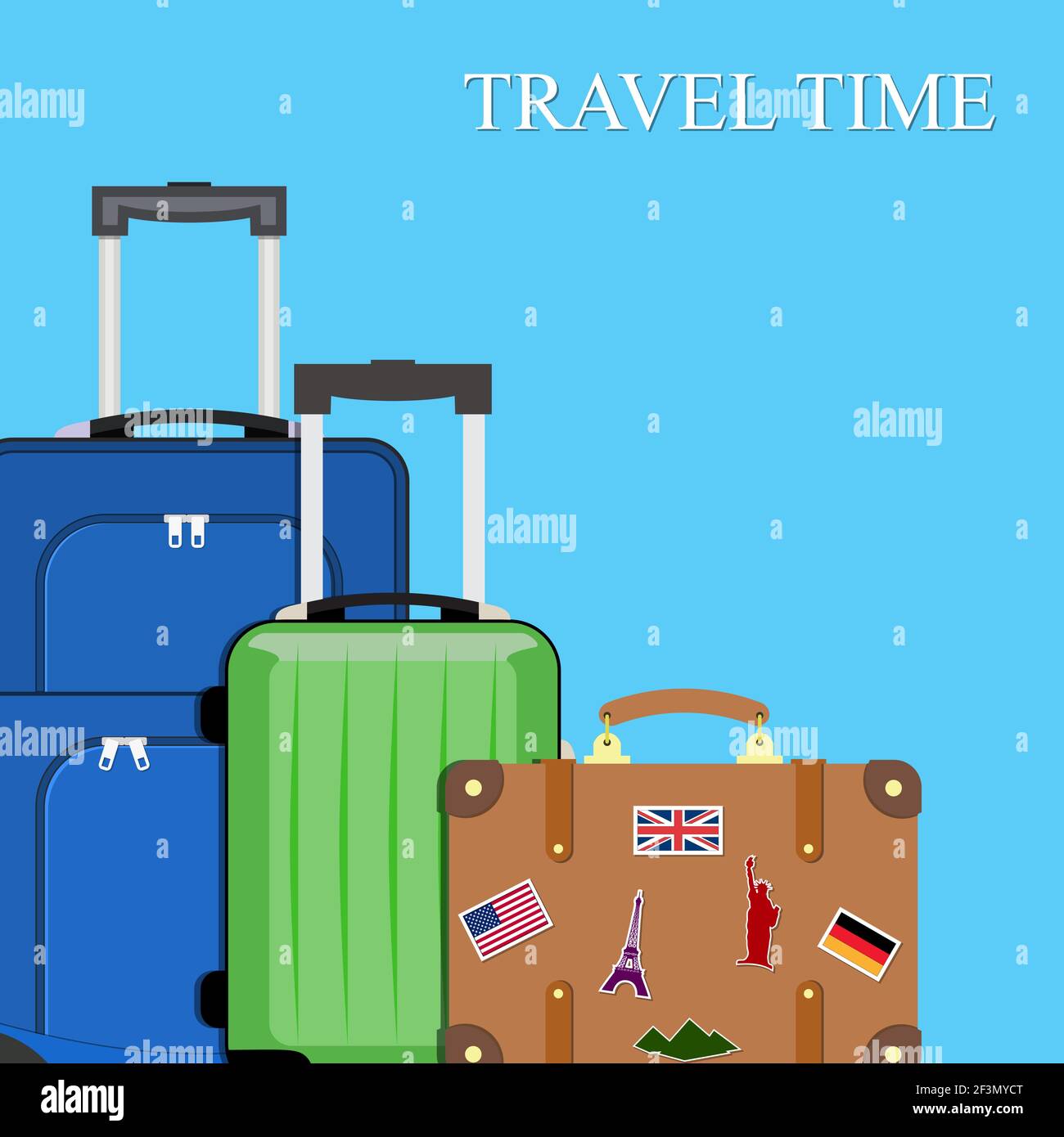Stickers on luggage Stock Vector Images Alamy