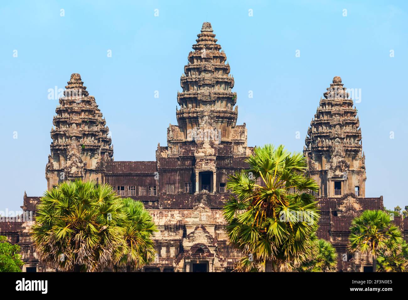 Angkor Wat temple in Siem Reap in Cambodia. Angkor Wat is the largest