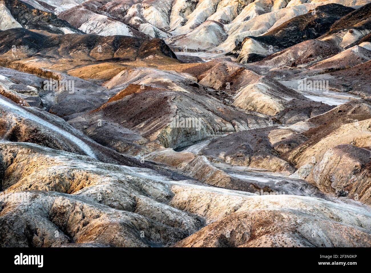Beautiful colorful Death Valley National Park landscape travel image with mountains Stock Photo