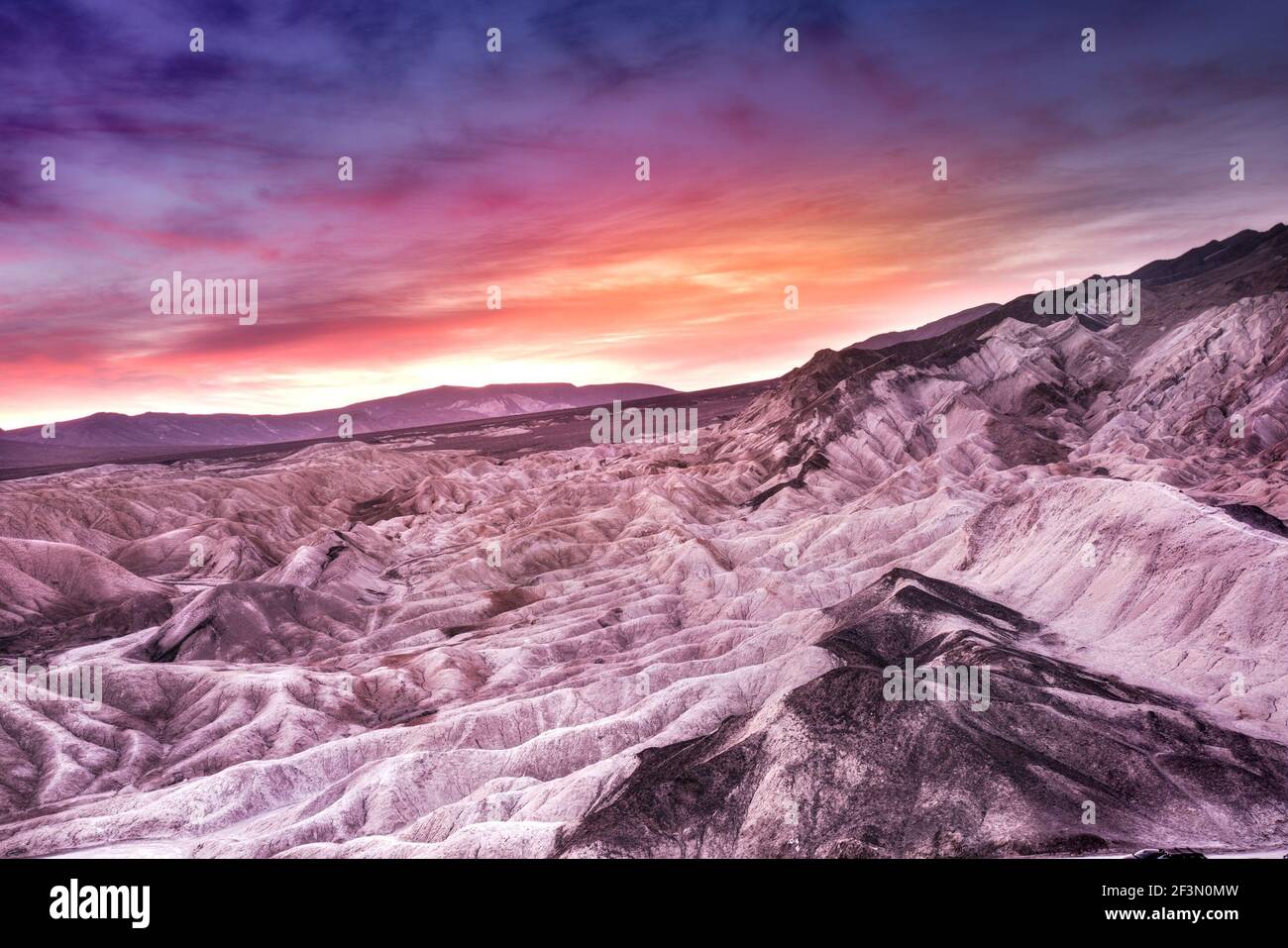 Beautiful colorful Death Valley National Park landscape travel image with mountains Stock Photo