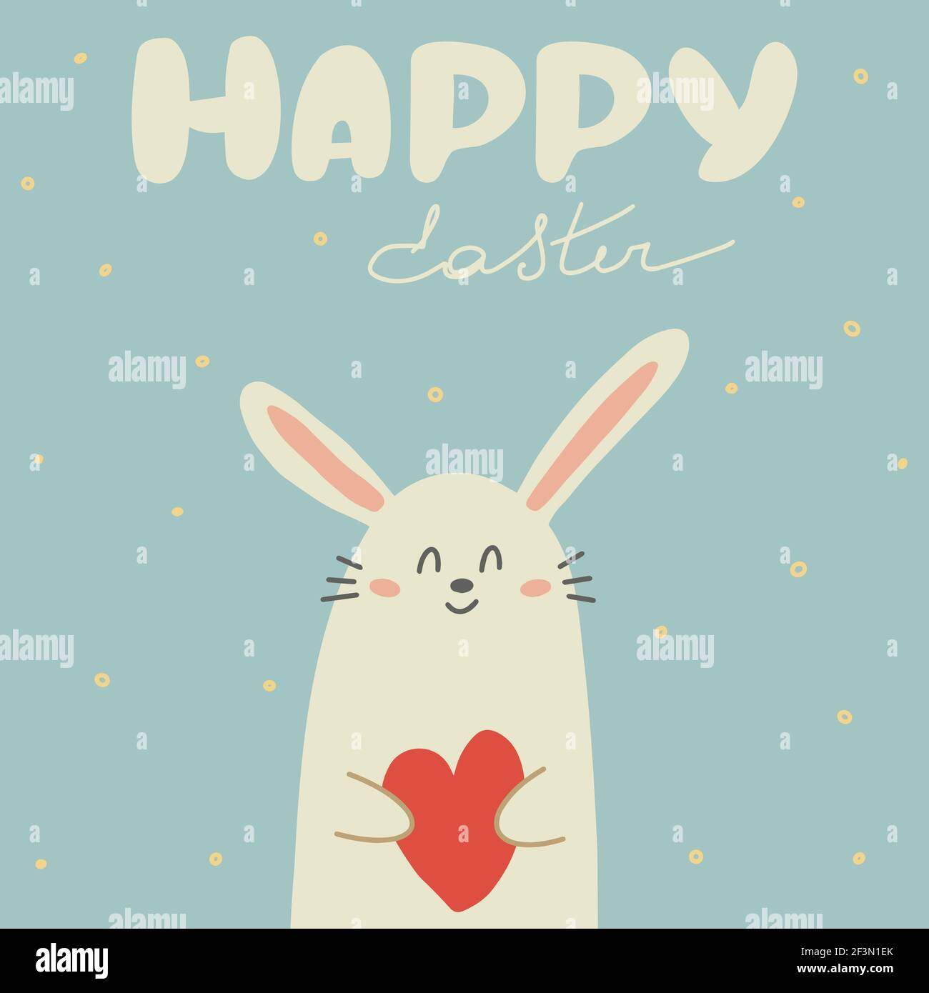 Happy Easter greeting card. Vector design for banner, postcard, packaging. Stock Vector