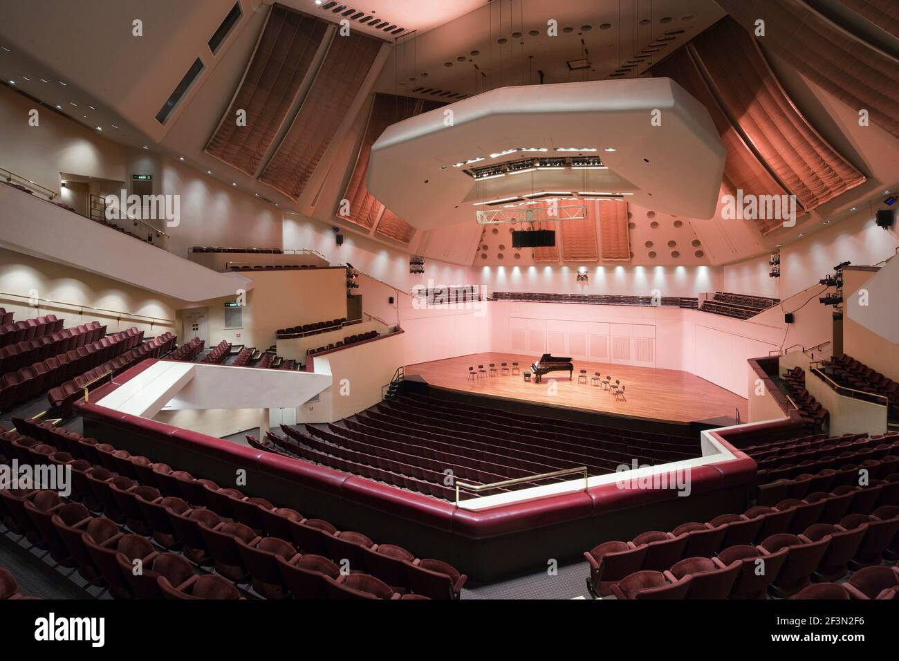 Auditorium of Royal Concert Hall looking to the stage Stock Photo