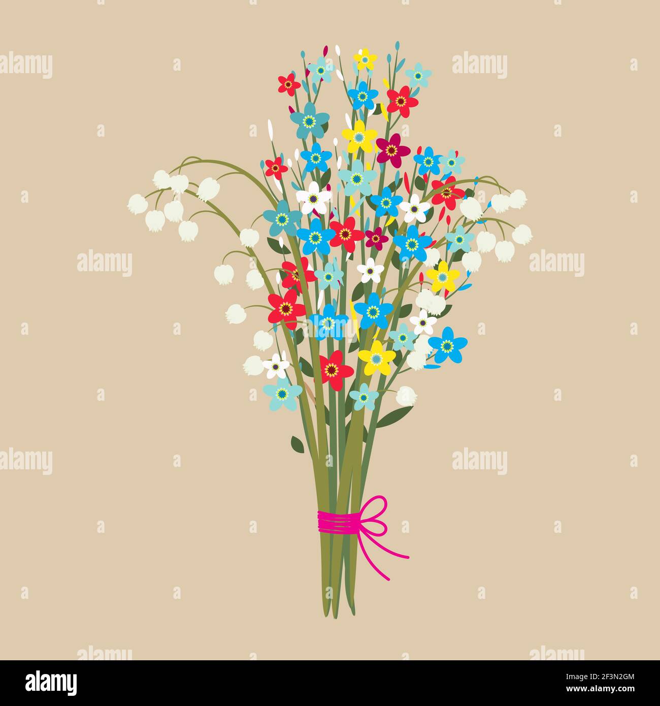Cute bouquet of flowers Stock Vector Image & Art - Alamy