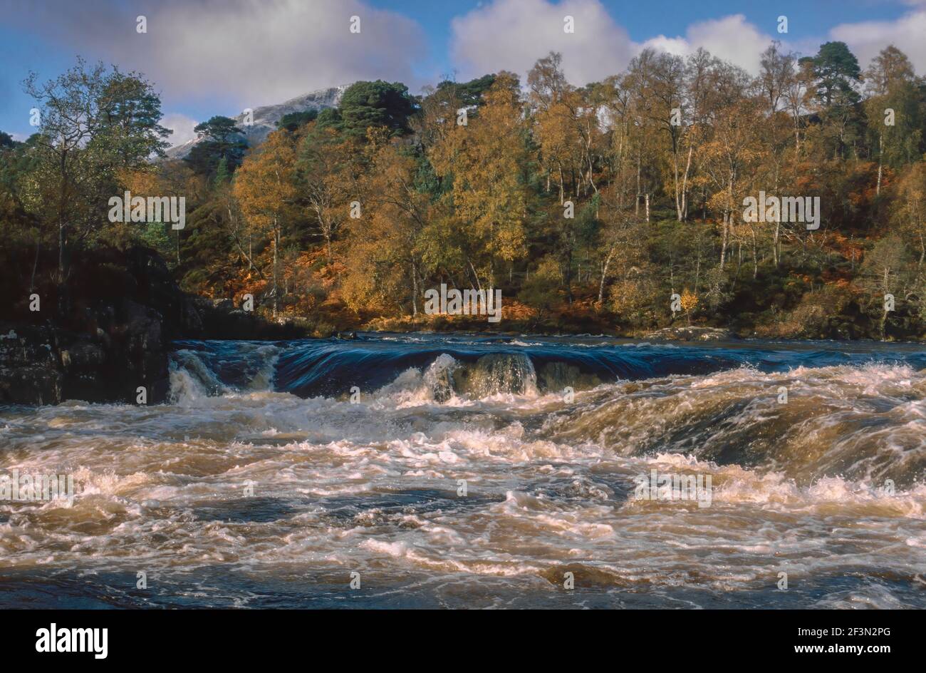 The Garb-uisge Rapids on The River Affric Scotland Stock Photo