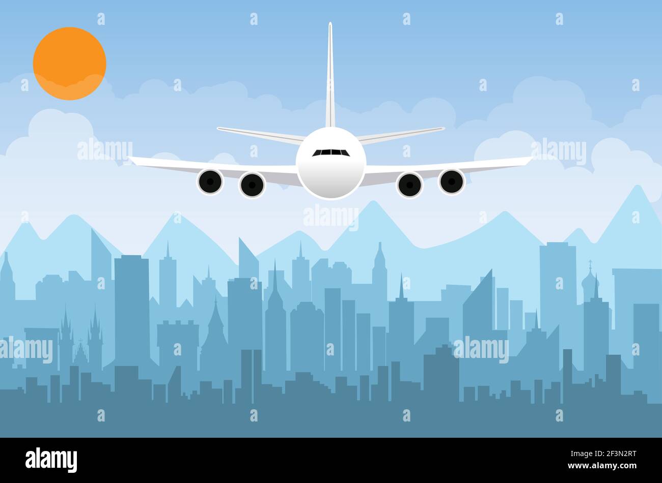 Morning city skyline Stock Vector Image & Art - Alamy