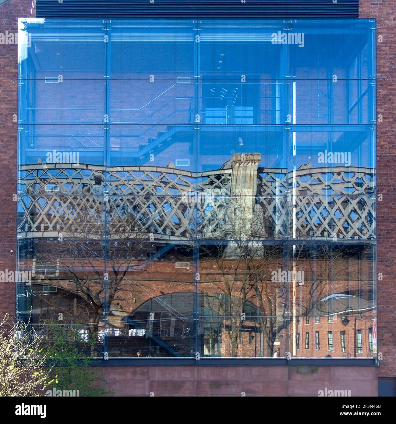 Reflection in Glass Facade Merchants Warehouse Castlefield Manchester |  | Stock Photo