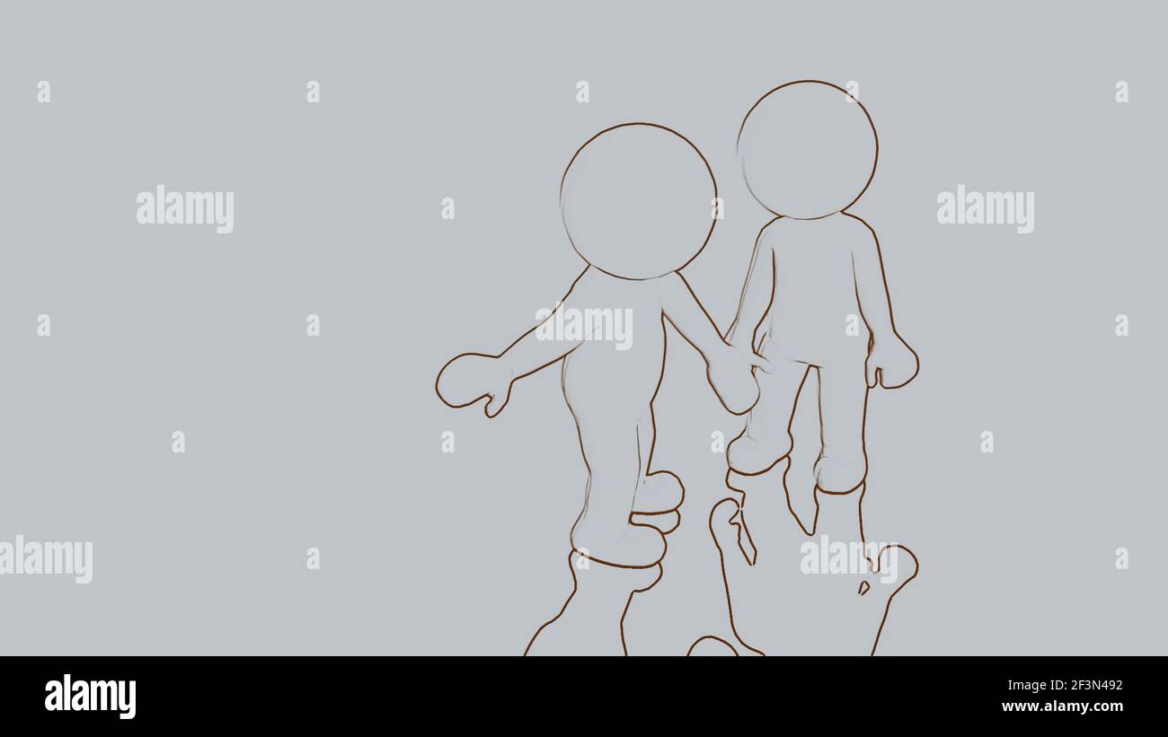 3D illustration - 3D cartoon characters how make conversation Stock ...