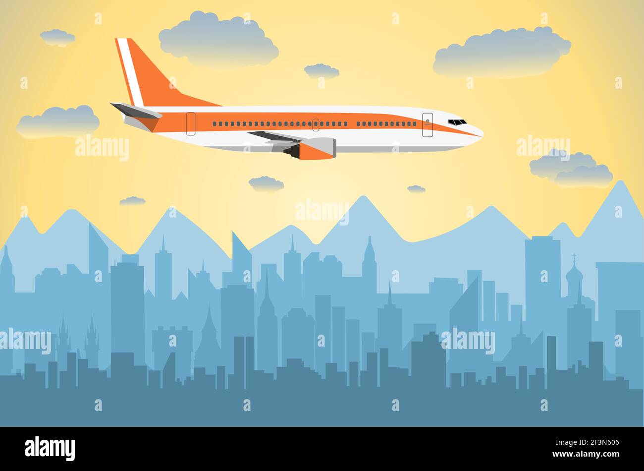 Morning city skyline Stock Vector Image & Art - Alamy
