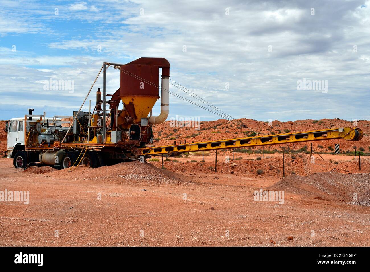 Australia, Coober Pedy, mining equipment named blower Stock Photo - Alamy