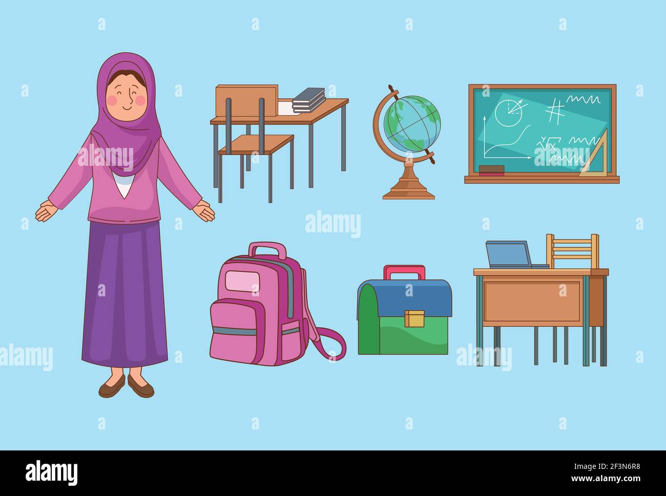 teacher and supplies Stock Vector Image & Art Alamy