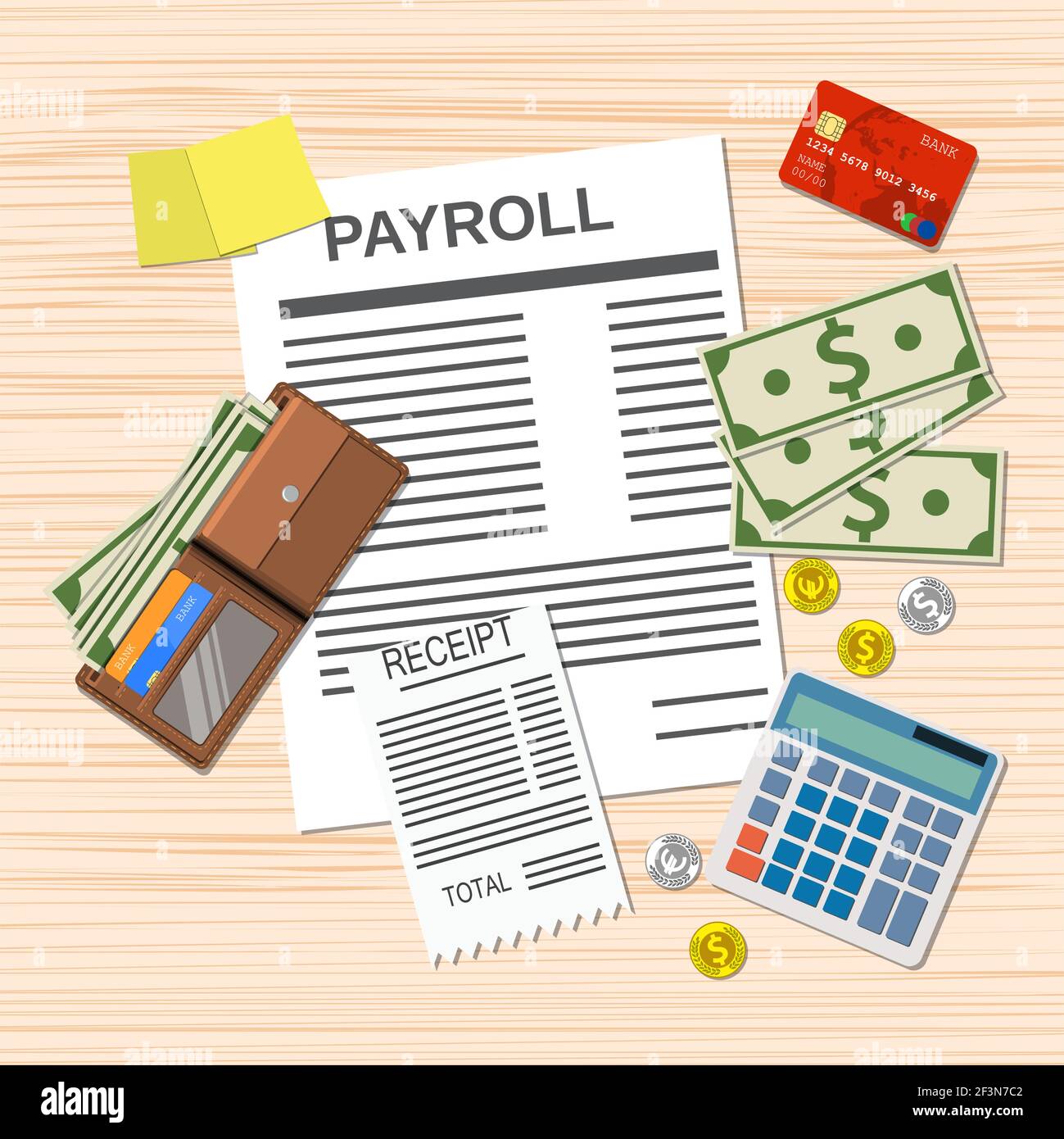 Payroll concept text Stock Vector Images Alamy