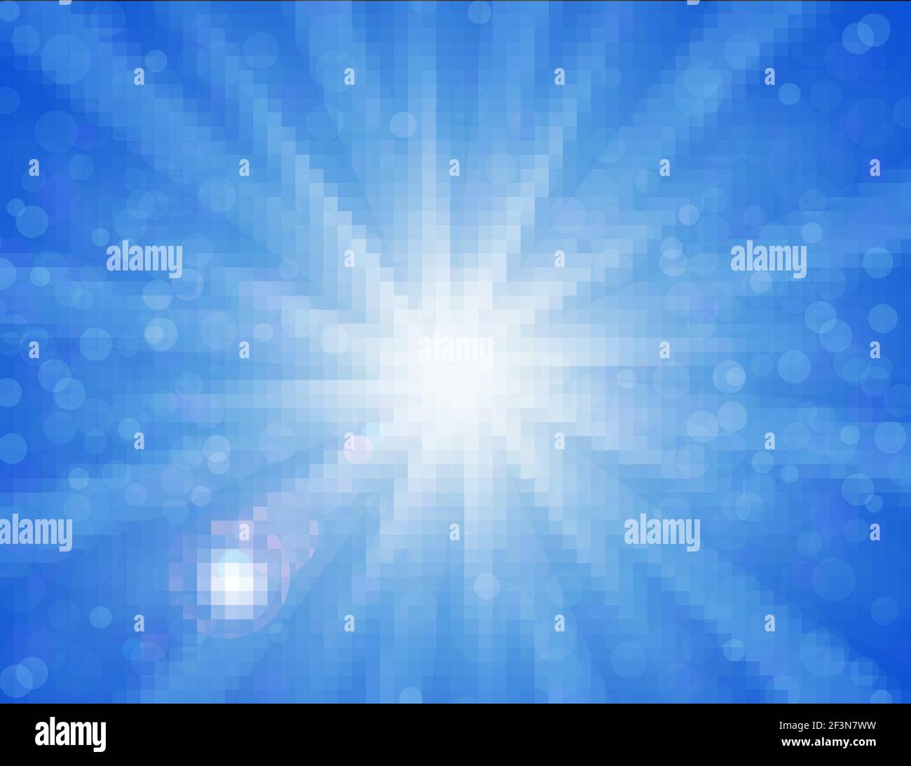 Vector background with shiny sun over a blue sky Stock Vector Image ...