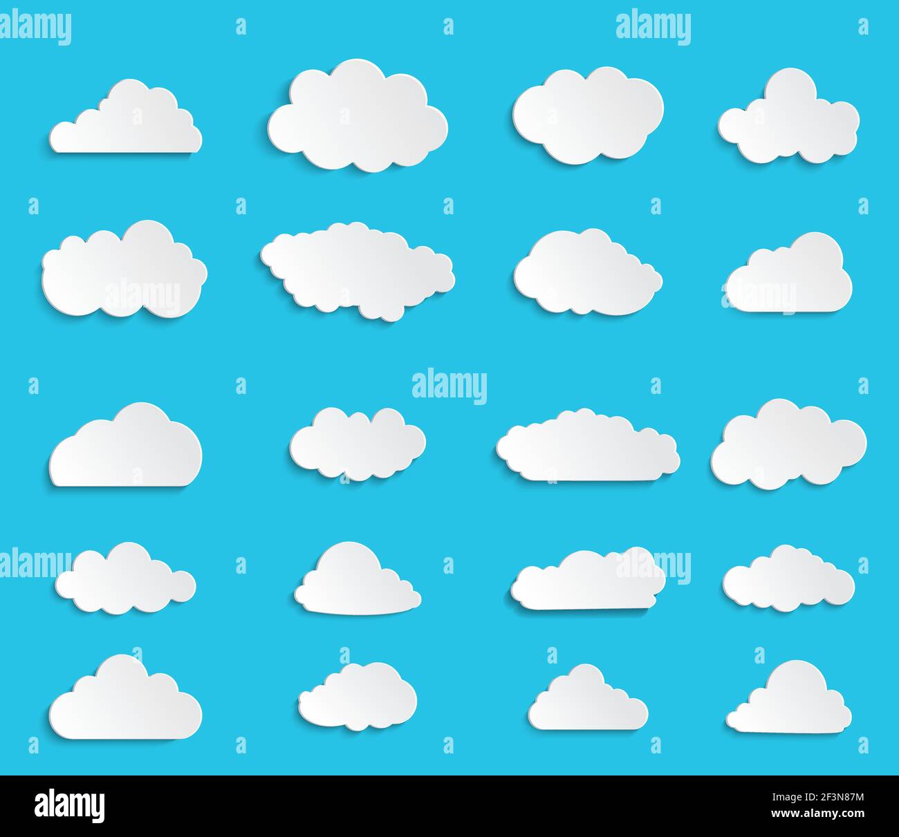 Vector illustration of clouds collection Stock Vector Image & Art - Alamy
