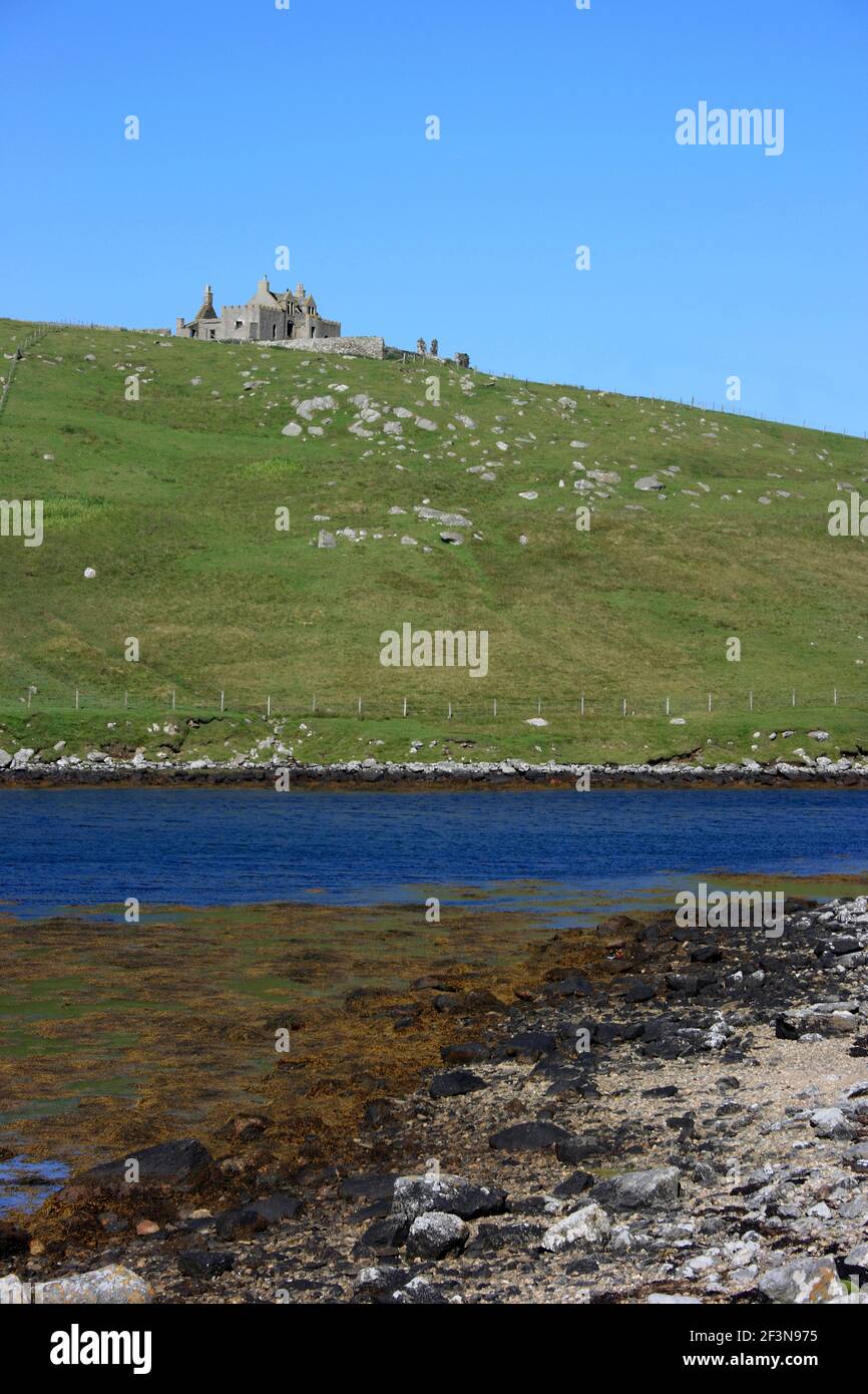 Yell is the second largest of the Shetland Islands after the mainland.  It is an area of outstanding natural beauty, with a diversity of wildlife. The Stock Photo
