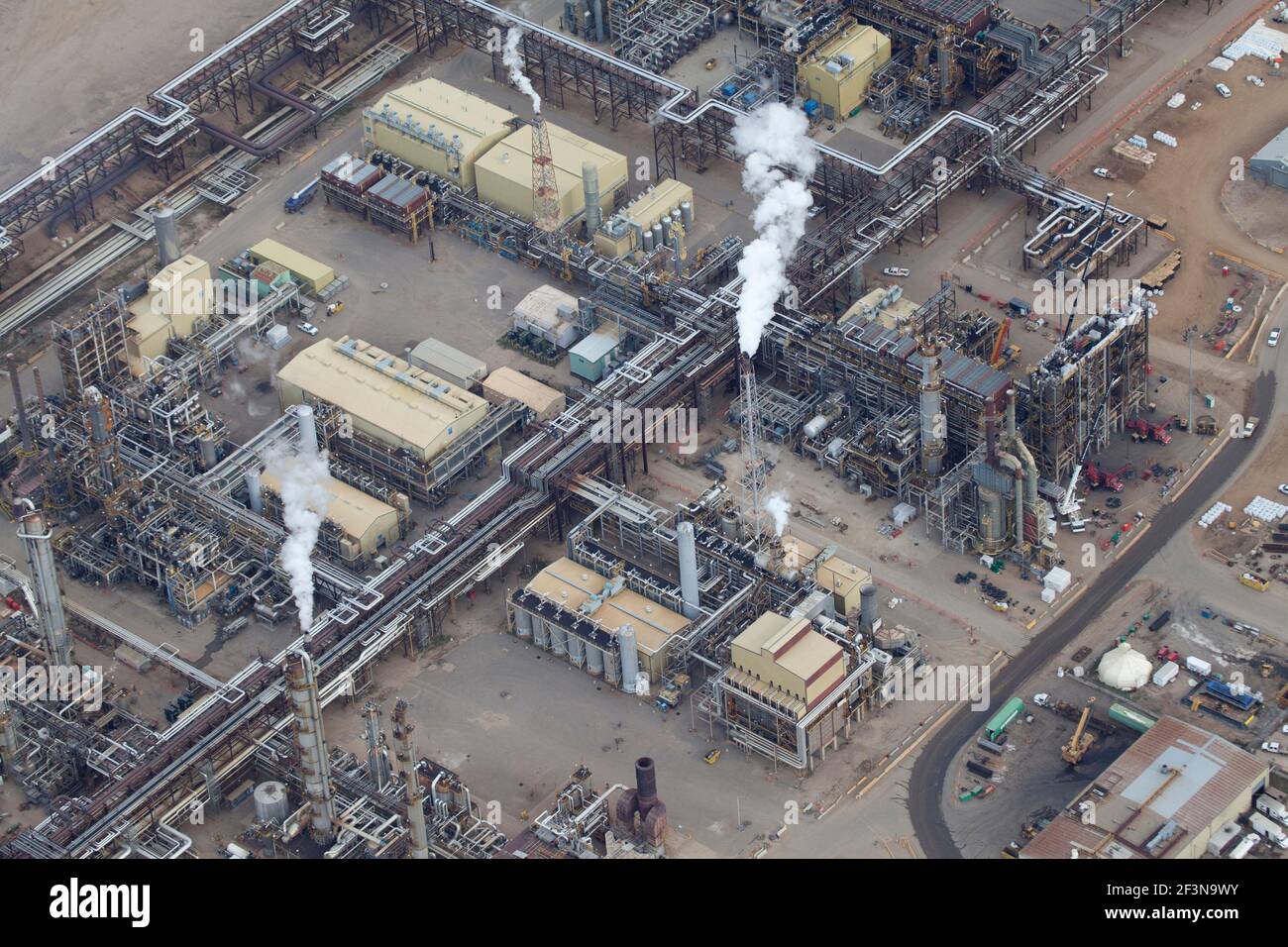 The tar sands, a type of unconventional petroleum deposit, are a major contributor to the Alberta economy. Stock Photo