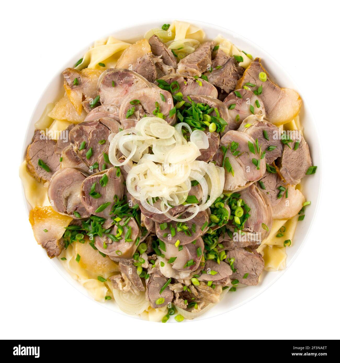 Kazakh traditional dish beshbarmak with horse meat Stock Photo Alamy