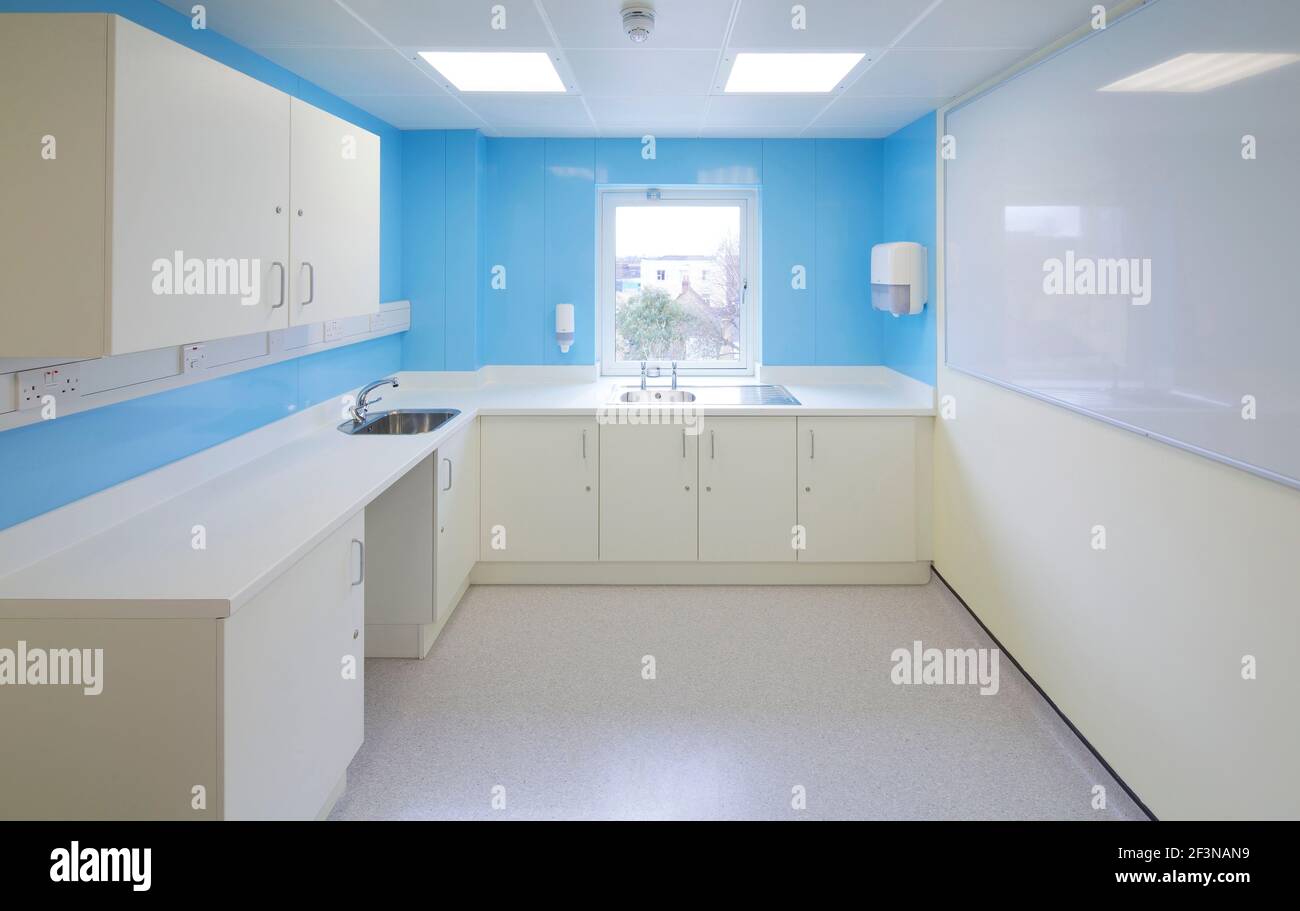 Met Police Brixton Borough Based Custody Centre, Brixton London. Wates Construction have refurbished the offices and constructed a new custody centre. Stock Photo