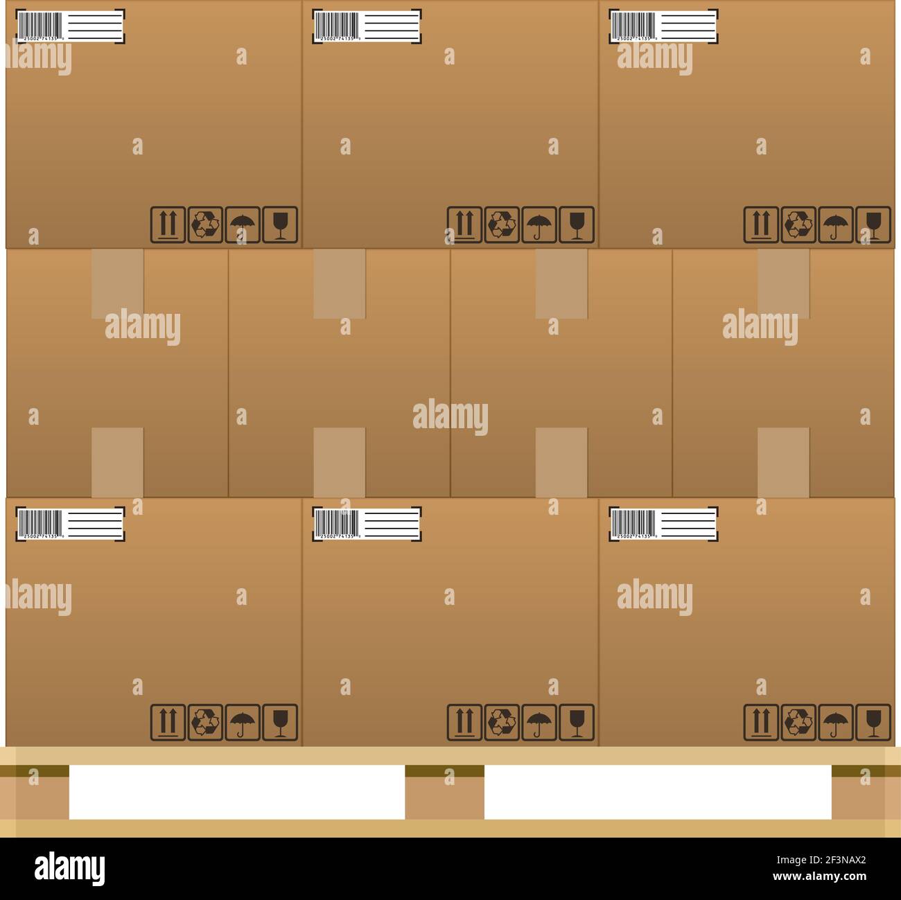 closed brown carton delivery boxes Stock Vector Image & Art - Alamy