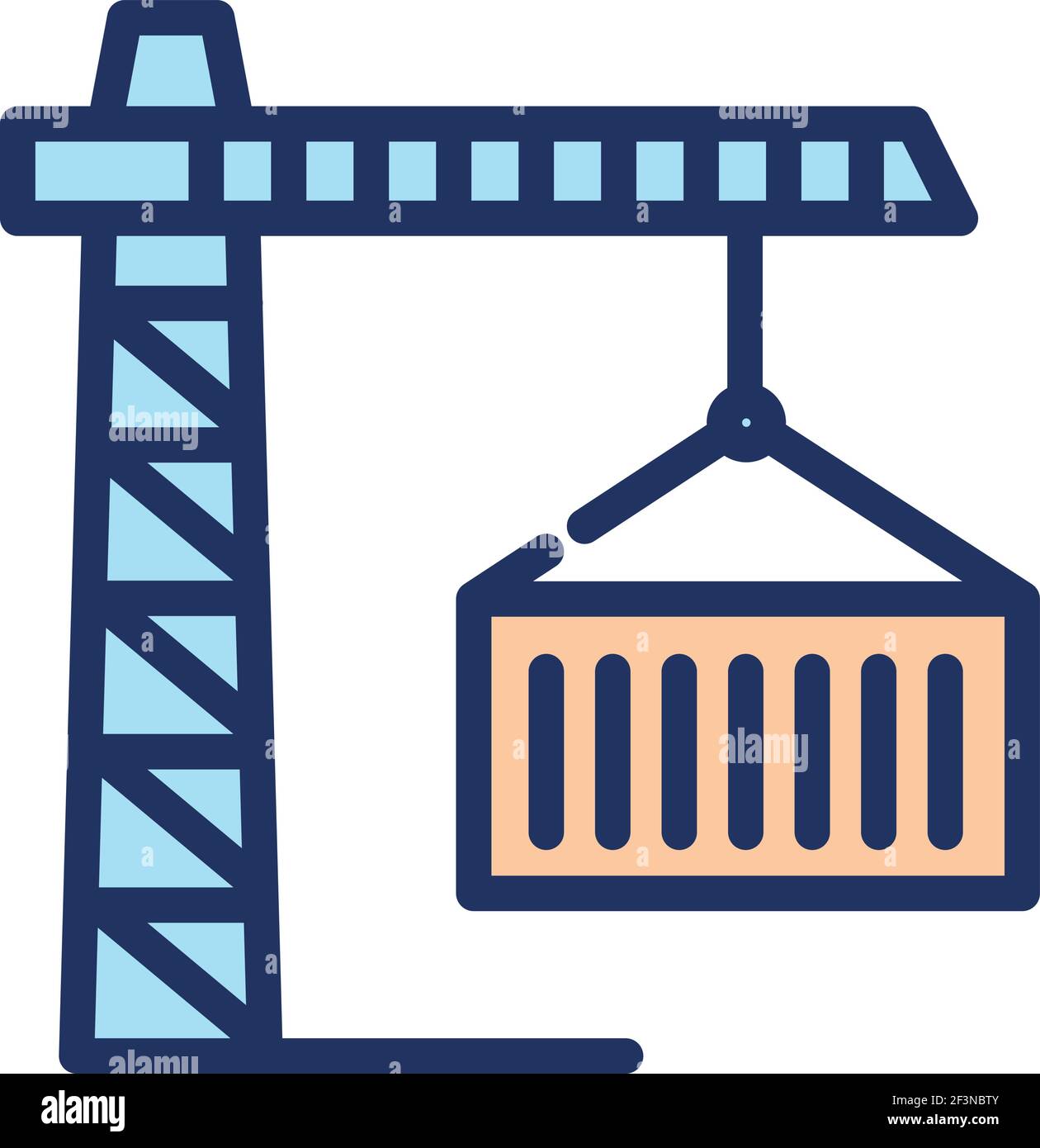 Marine port crane icon. Outline marine port crane vector icon for web ...