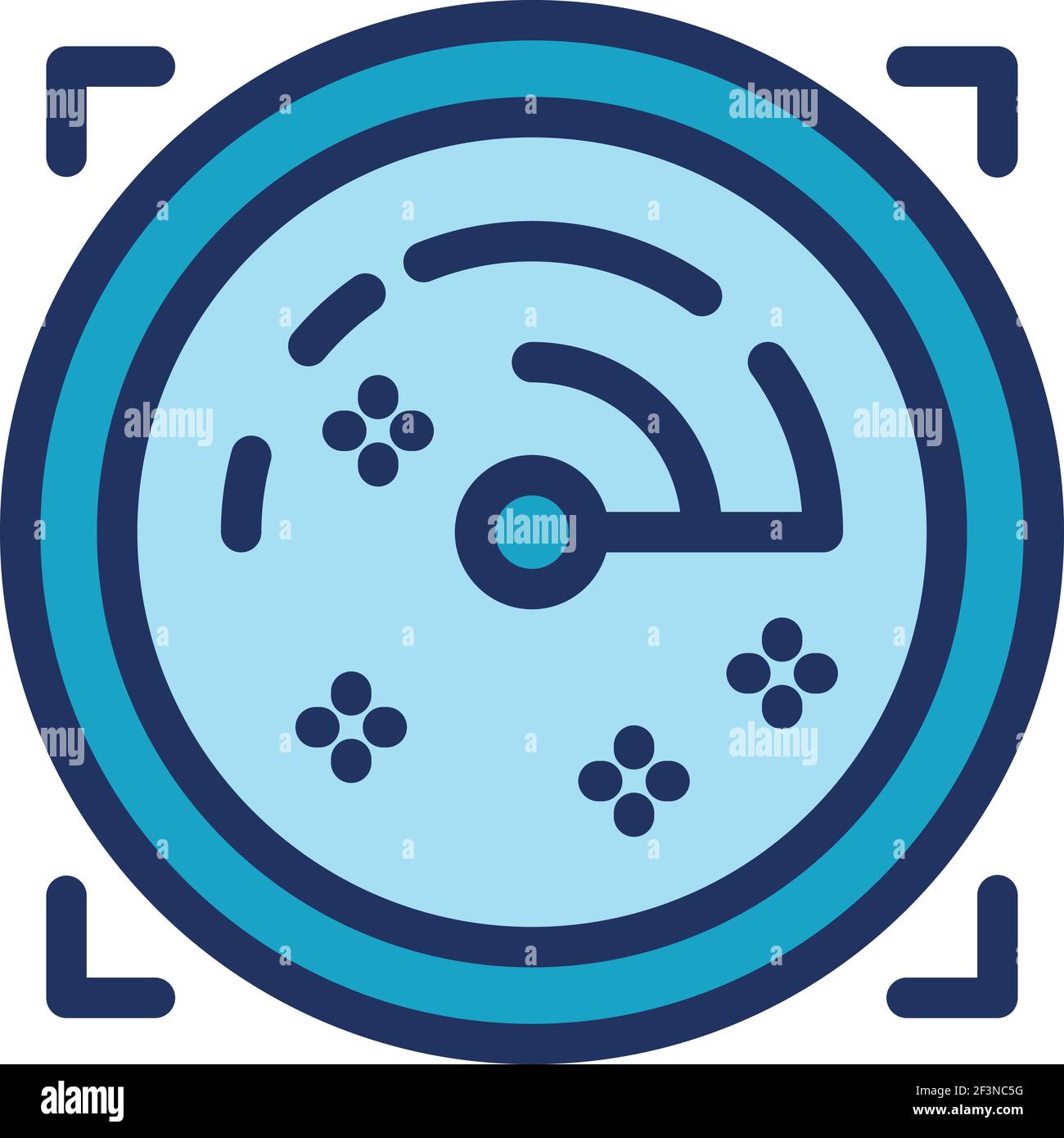 Ship radar icon. Outline Ship radar vector icon for web design isolated on white background Stock Vector