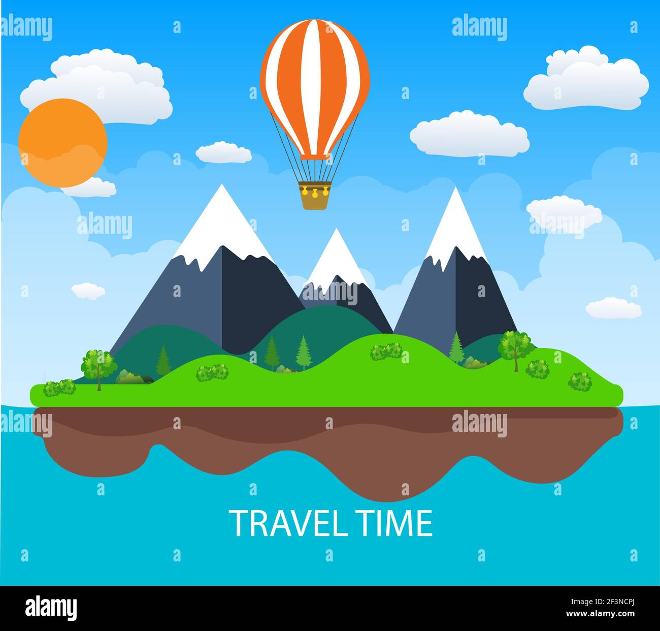 Travel illustration with landscape Stock Vector Image & Art - Alamy