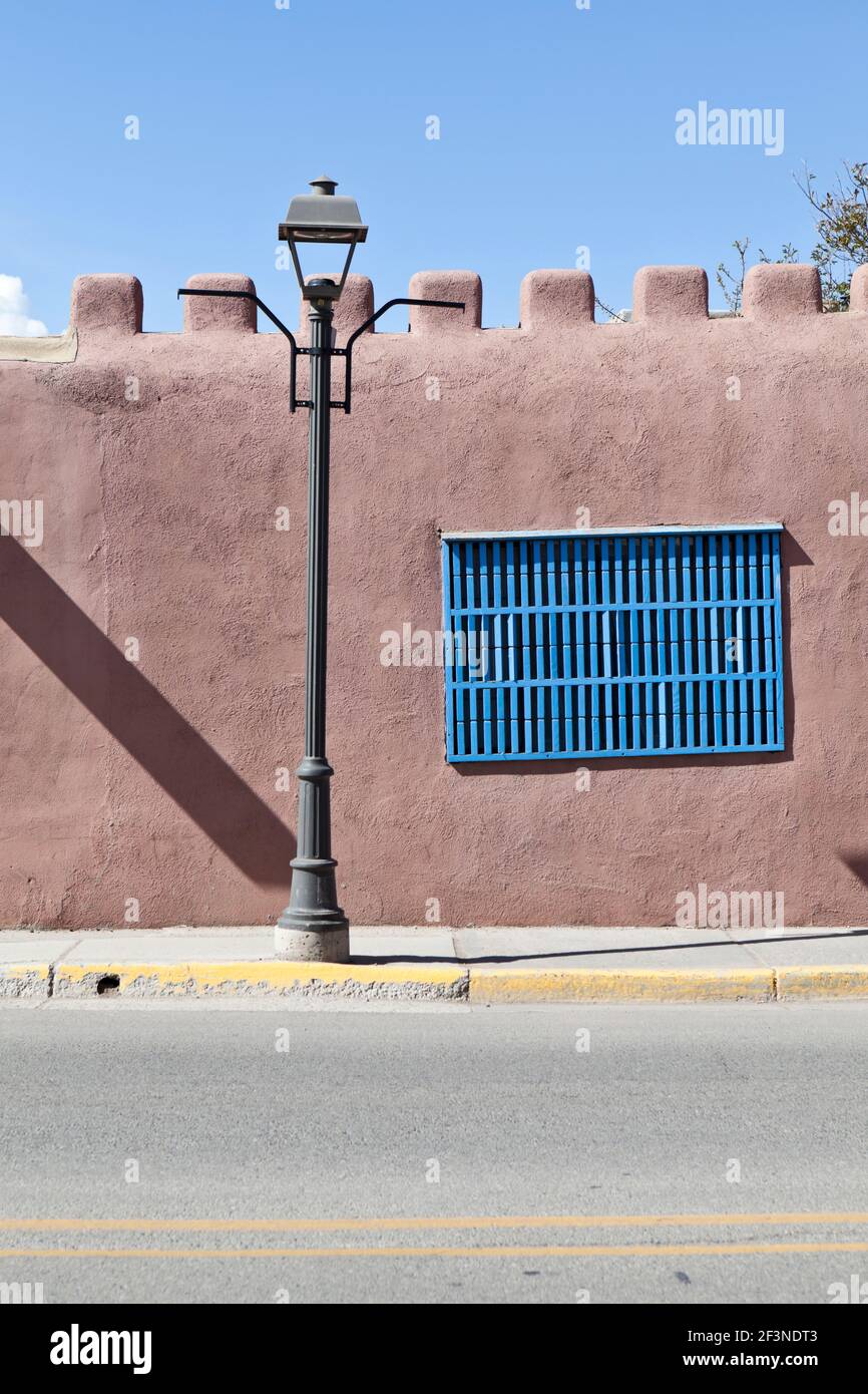 A streetscape in Taos, New Mexico, USA. Stock Photo