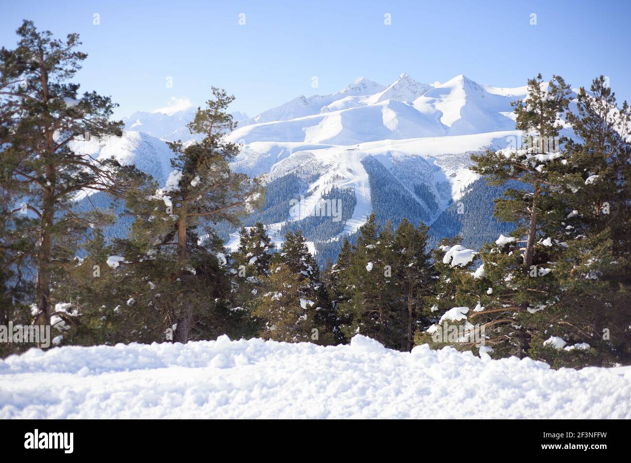 Panoramic view of sport resort for winter vacation Stock Photo - Alamy