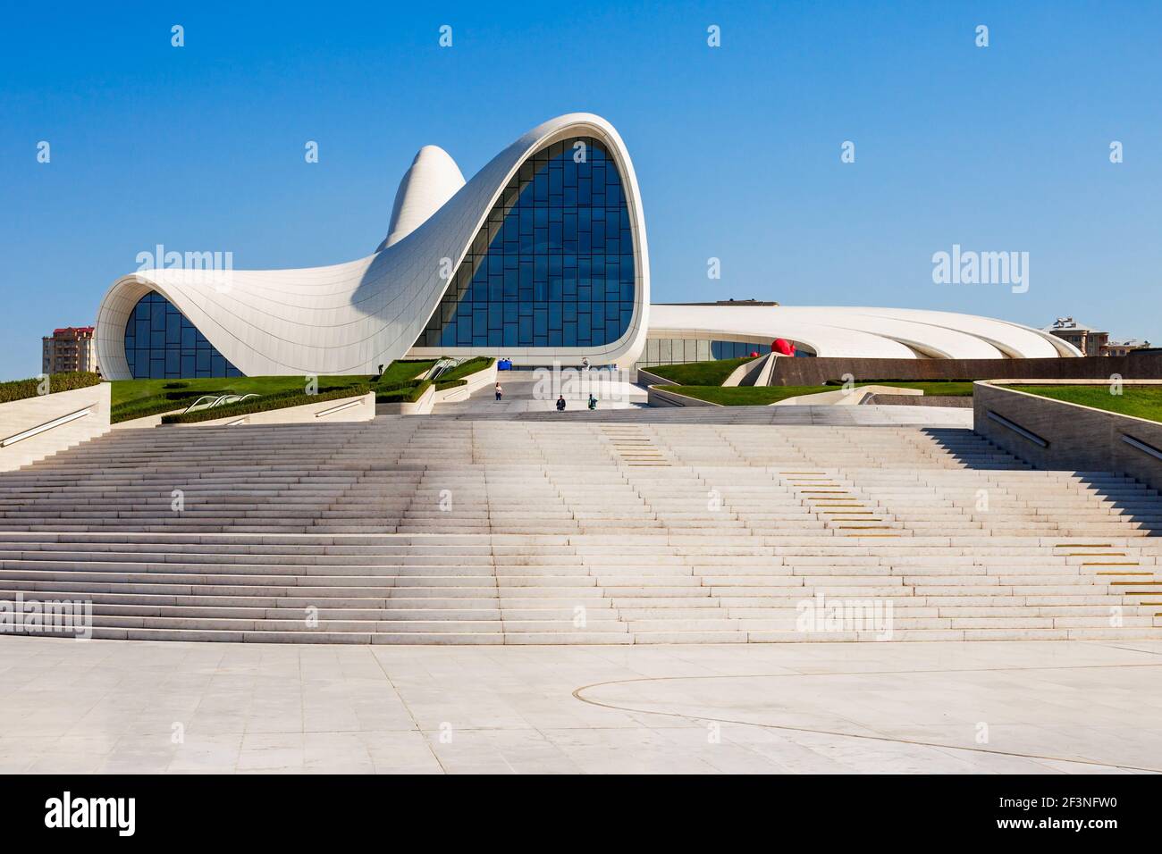 BAKU, AZERBAIJAN - SEPTEMBER 14, 2016: The Heydar Aliyev Center is a building complex in Baku, Azerbaijan designed by Zaha Hadid. Stock Photo